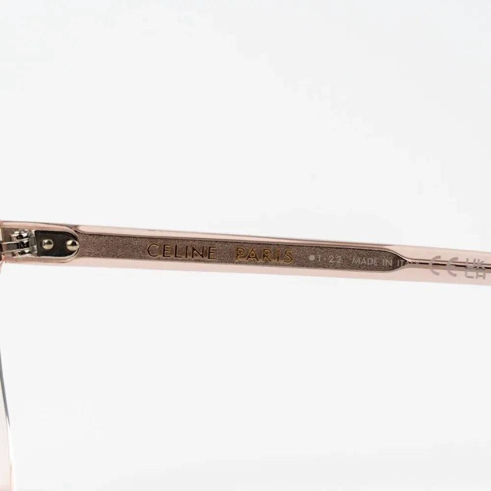 Celine THIN Women Eyeglasses Shiny Rose Demo Square CL50058I 074 BRAND NEW